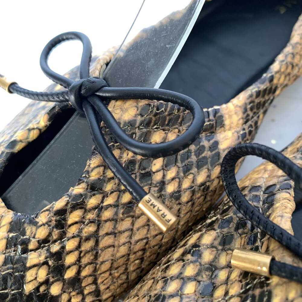 Frame Le Sunset Ballet Flats Python Multi Print B… - image 8